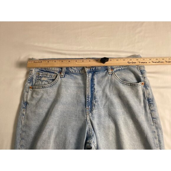 Gap Loose Jeans Women 31/12 Blue Mid Rise Ripped Light-Wash Denim Distressed Y2K - Picture 5 of 15